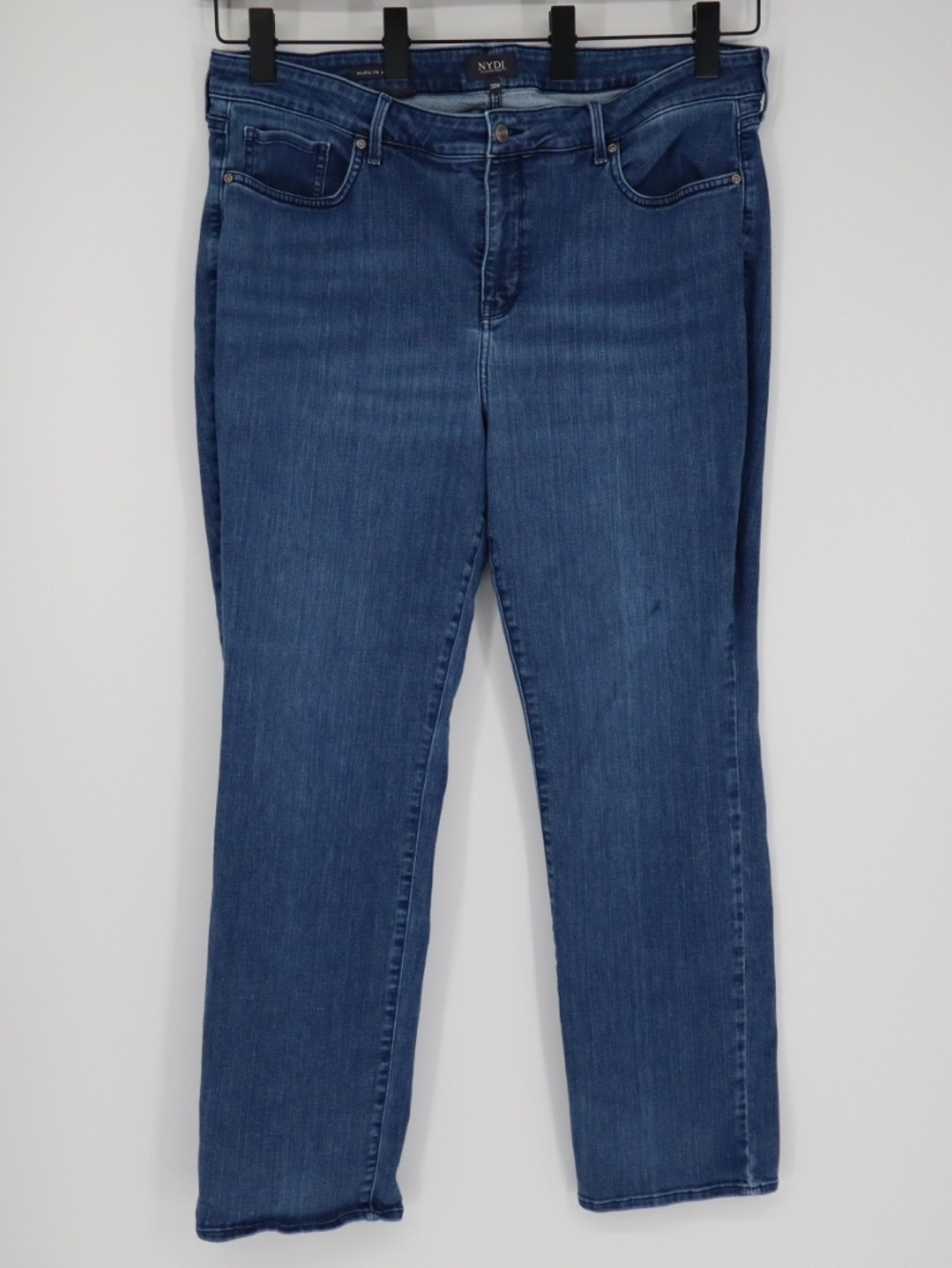 NYDJ Marilyn Straight Jeans Women’s 20W Medium Wash Blue Stretch Denim